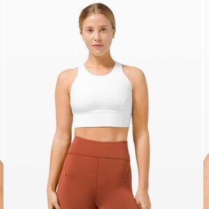 Lululemon Wunder Train Long-Line Bra Medium Support White size 2